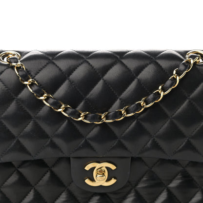 Chanel Lambskin Quilted Medium Double Flap Navy 7 of 13