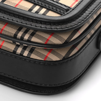Burberry Smooth Calfskin 1983 Knight Check Link Shoulder Bag Black 9 of 9
