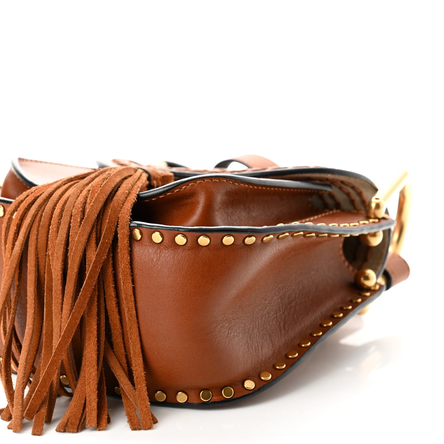 Calfskin Braided Mini Hudson Shoulder Bag Caramel