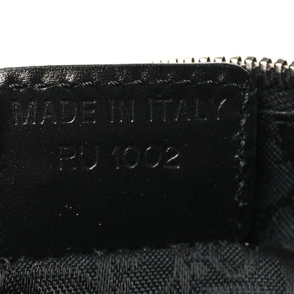 Christian Dior Canvas Stitched Flower Sequins Mini Saddle Pochette Black Red 7 of 11