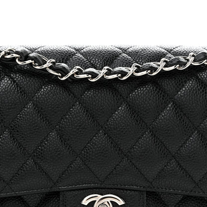 Chanel Caviar Quilted Medium Double Flap Black 8 of 10