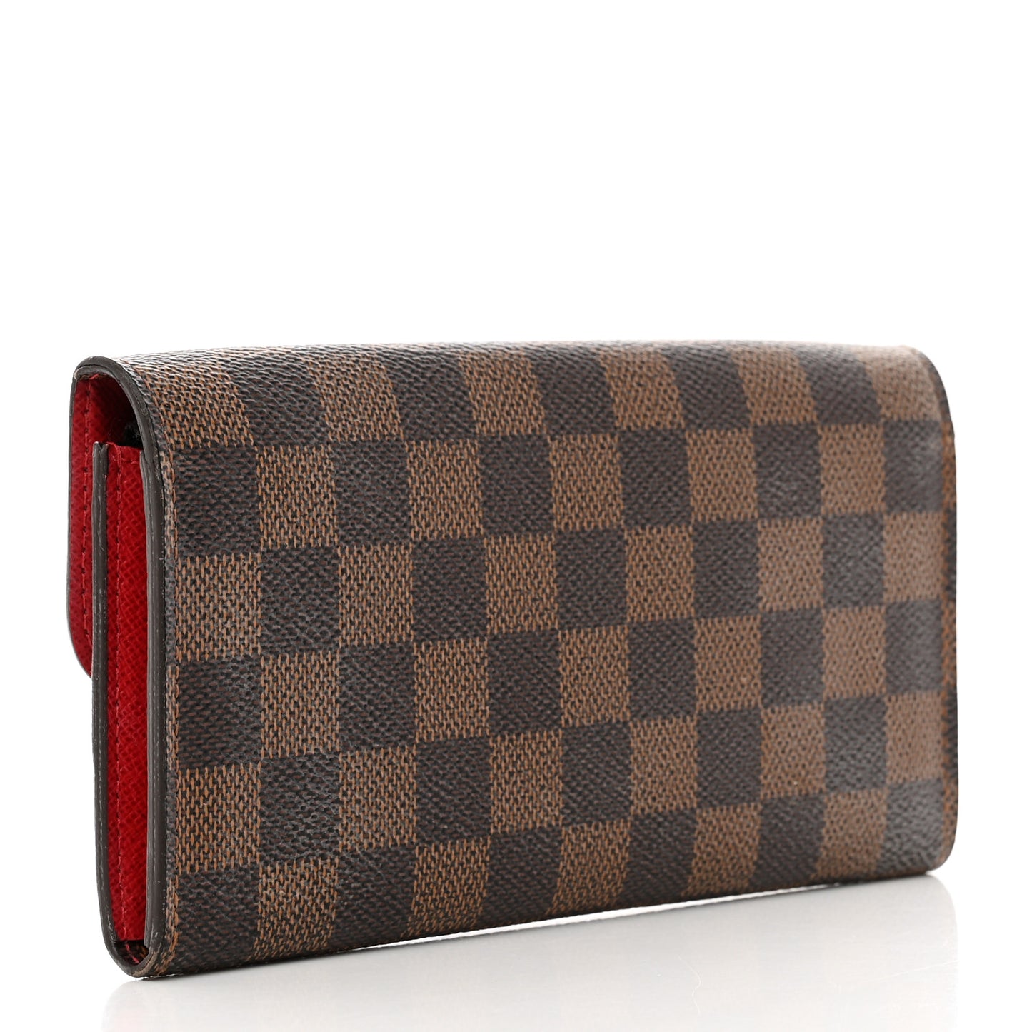 Damier Ebene Emilie Wallet Red