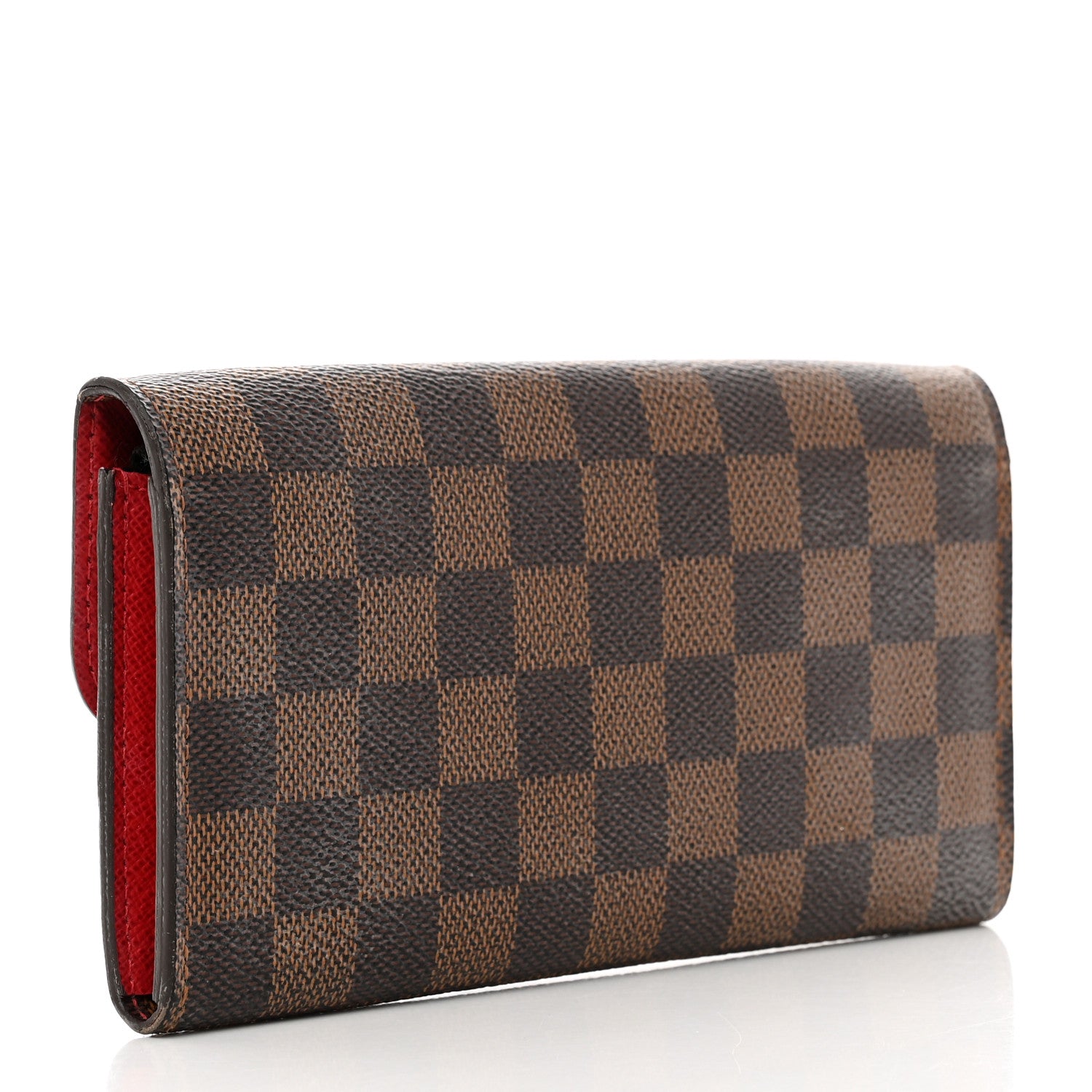 Louis Vuitton Damier Ebene Emilie Wallet Red 3 of 9