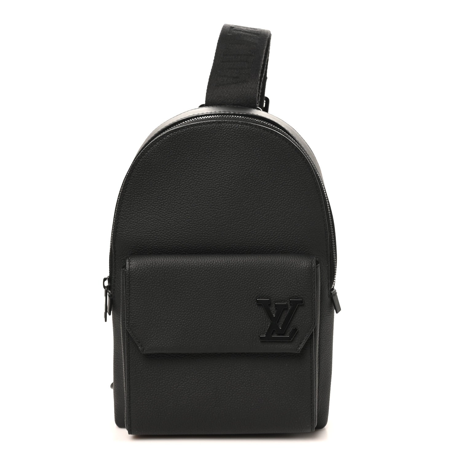 Louis Vuitton Grained Cowhide Aerogram Pilot Slingbag Black 1 of 8
