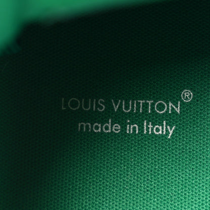 Louis Vuitton Damier Pop Grained Calfskin Mens LV Trainer Sneakers 10 Green 7 of 8