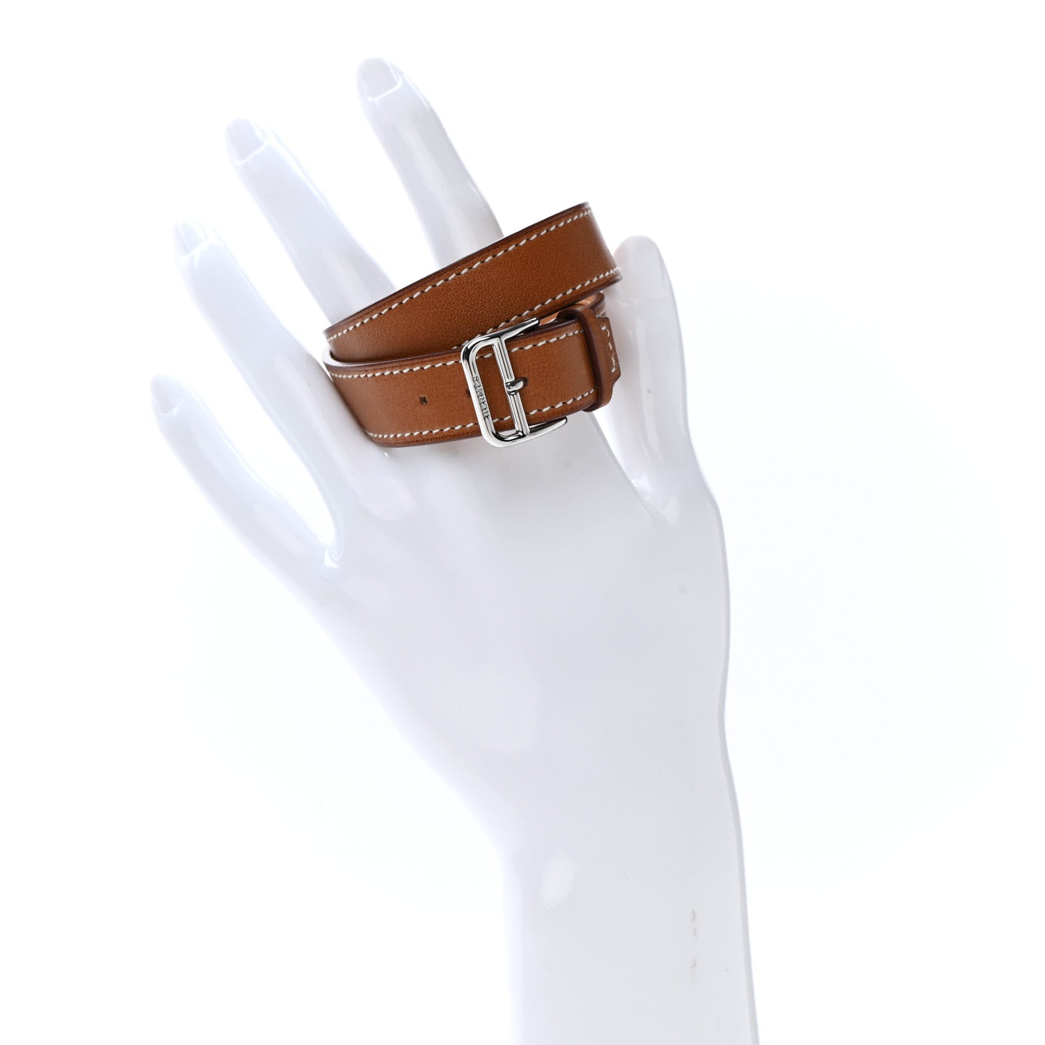 Hermes Barenia Double Tour Bracelet T3 Fauve 2 of 5