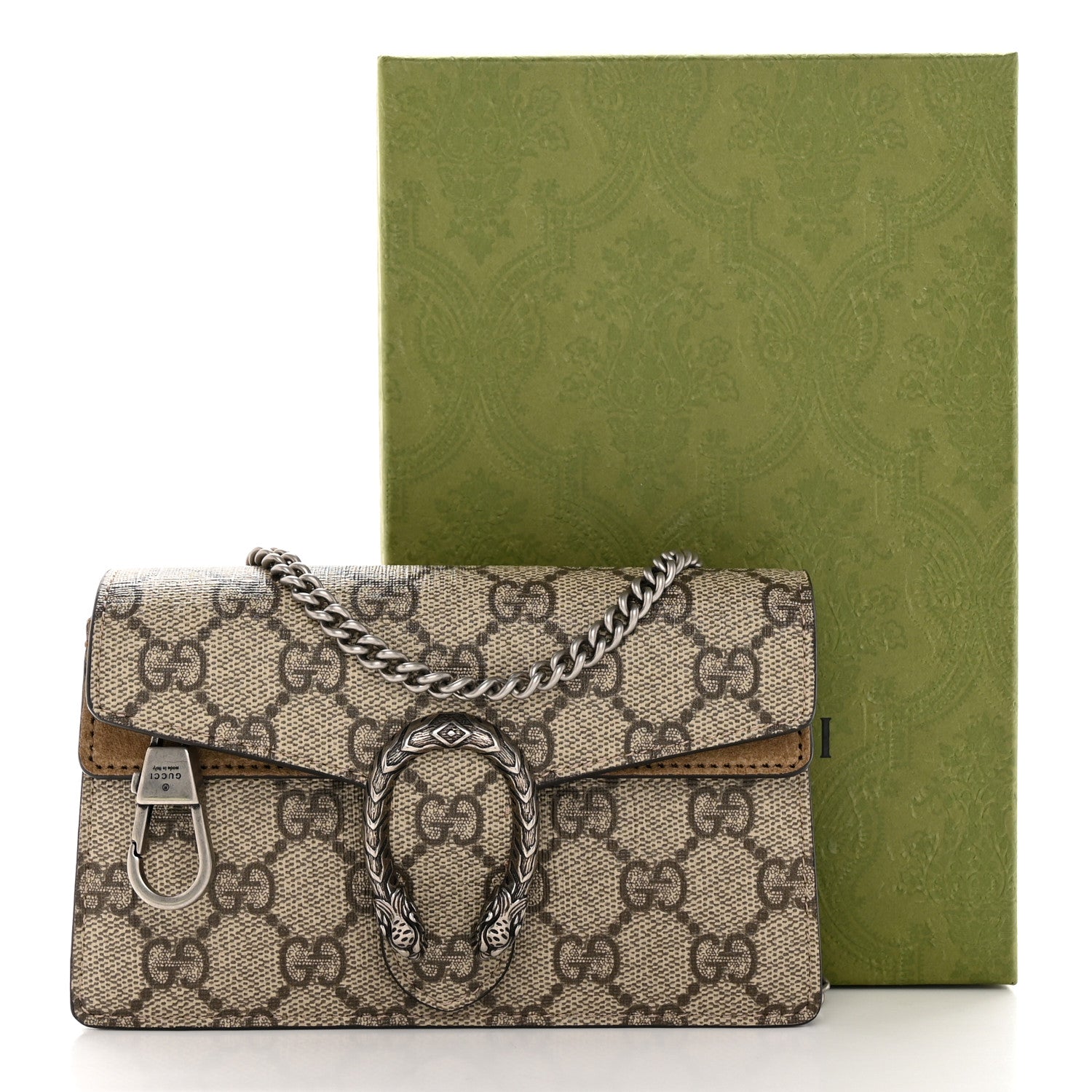 Gucci GG Supreme Monogram Super Mini Dionysus Shoulder Bag Taupe 13 of 13
