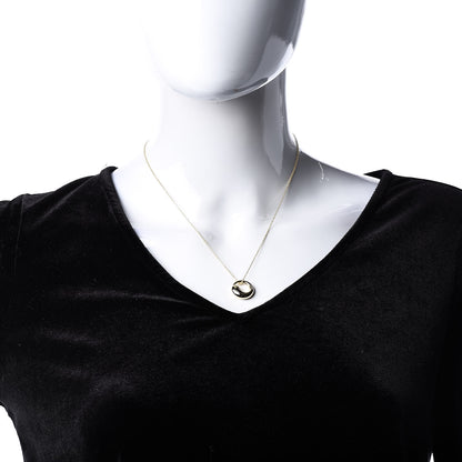 Tiffany 18K Yellow Gold 12mm Elsa Peretti Eternal Circle Pendant Necklace 2 of 6