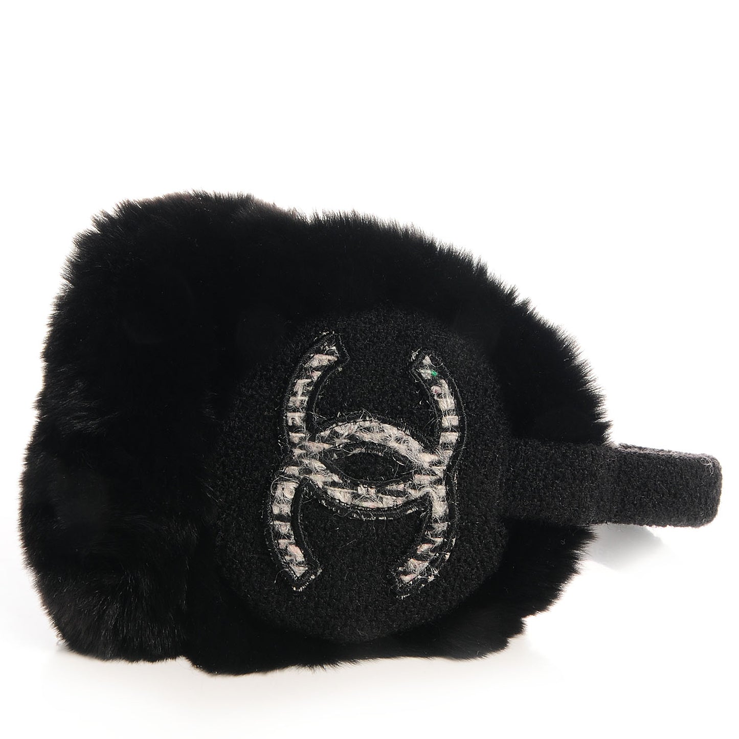 Orylag Rabbit Wool Tweed CC Ear Muffs Black