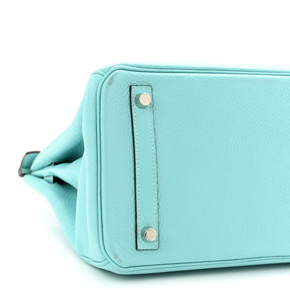 Hermes Taurillon Clemence Birkin 30 Bleu Atoll 9 of 12