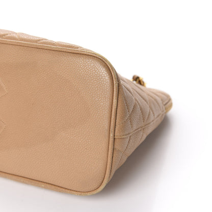Chanel Caviar Quilted CC Tote Beige 7 of 12