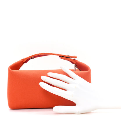 Hermes Canvas Small Bride-A-Brac Pouch Orange Feu 2 of 6