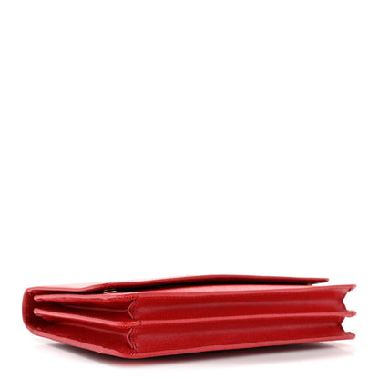 Prada Saffiano Metal Flap Wallet With Strap Fuoco 4 of 16
