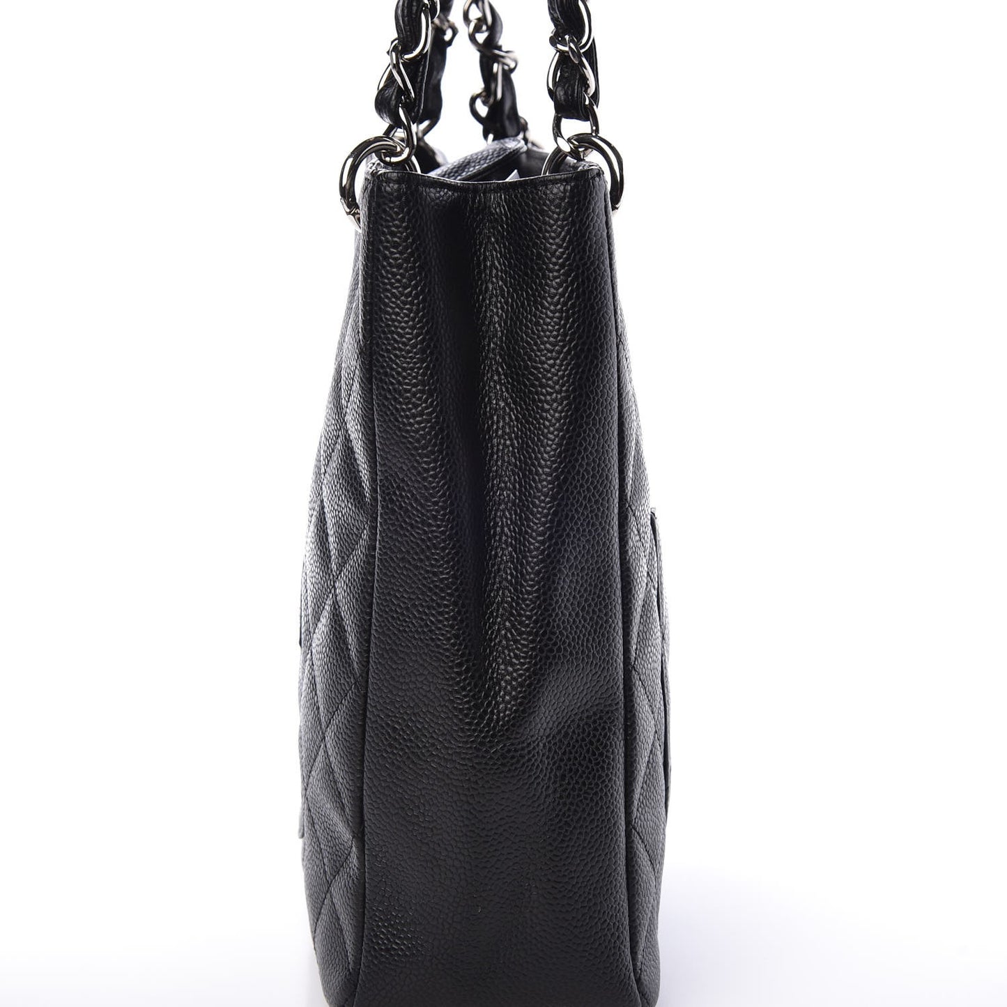 Caviar Quilted Petit Shopping Tote PST Black
