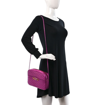 Gucci Laminated Nappa Trapuntata Small Zumi Shoulder Bag Fuxia 2 of 11