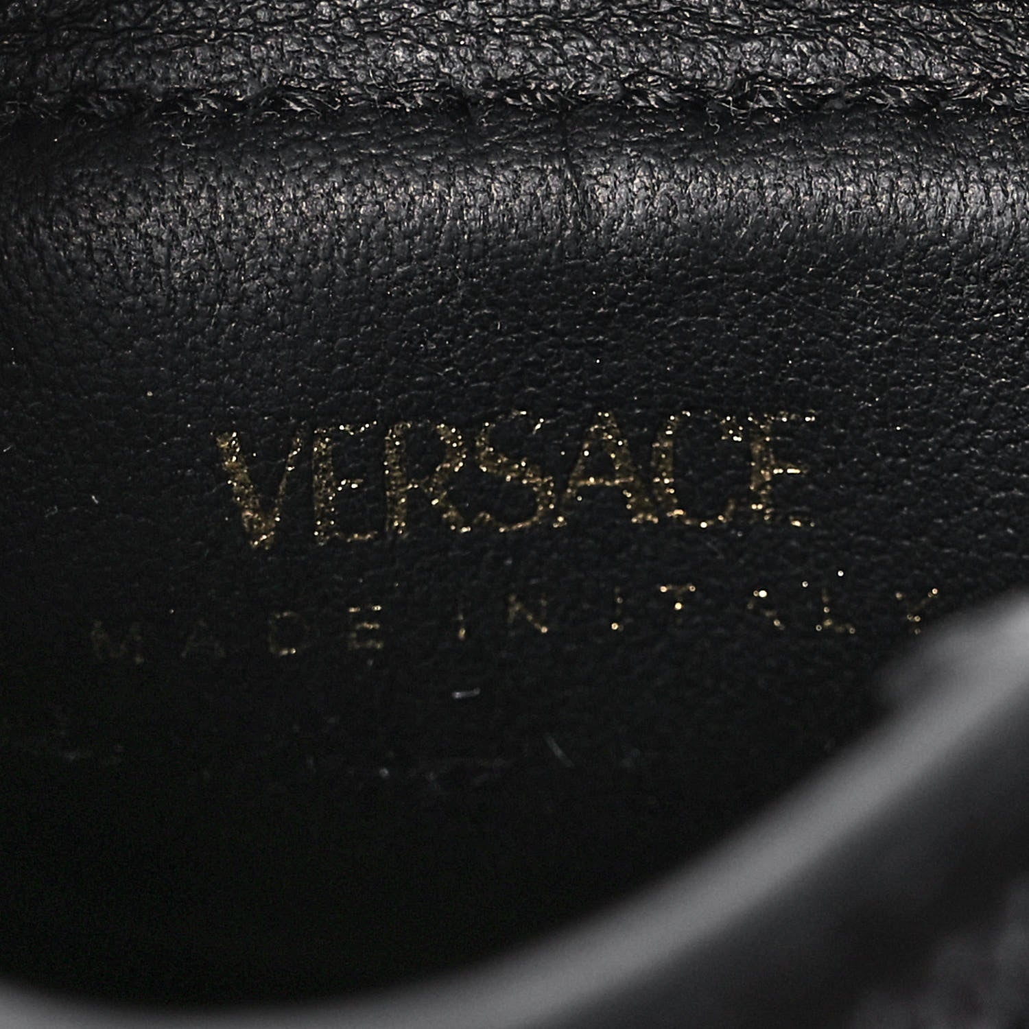 Versace Suede Crystal Studded Micro La Medusa Bag Black 6 of 9