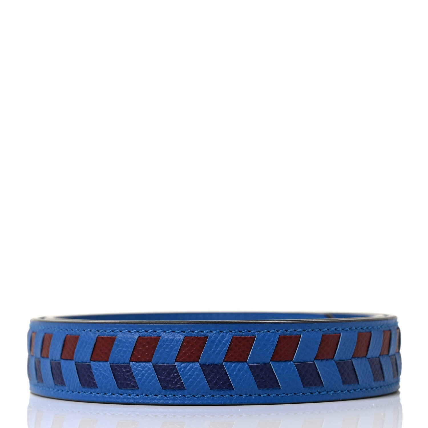 Hermes Epsom 25mm Tressage Shoulder Strap Blue Zellige Blue Encre Rouge 2 of 4