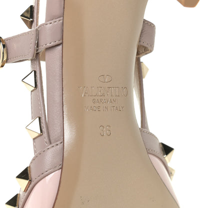 Valentino Garavani Patent Rockstud Cross Strap 65mm Pumps 36 Rose Quartz Poudre 11 of 13