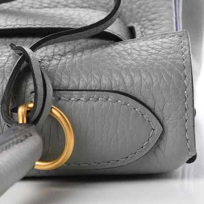 Hermes Taurillon Clemence Horseshoe Kelly Retourne 28 Bleu Glacier Bleu Electrique 10 of 34