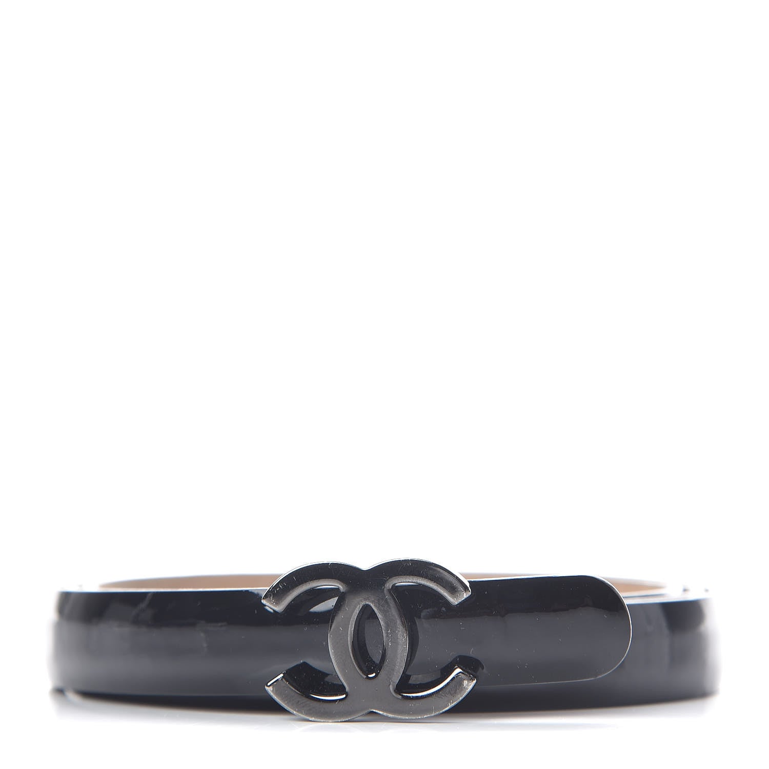 Chanel Patent CC Skinny Belt 85 34 Black 1 of 9