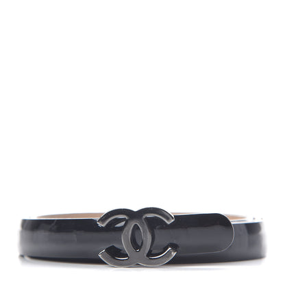 Chanel Patent CC Skinny Belt 85 34 Black 1 of 9