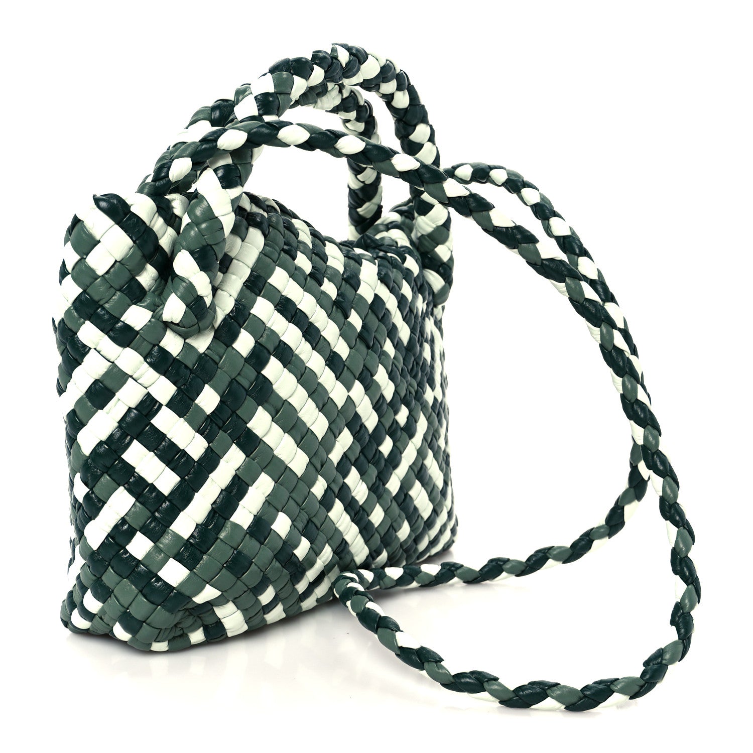 Bottega Veneta Lambskin Intreccio Small Tosca Crossbody Emerald Geen 3 of 9
