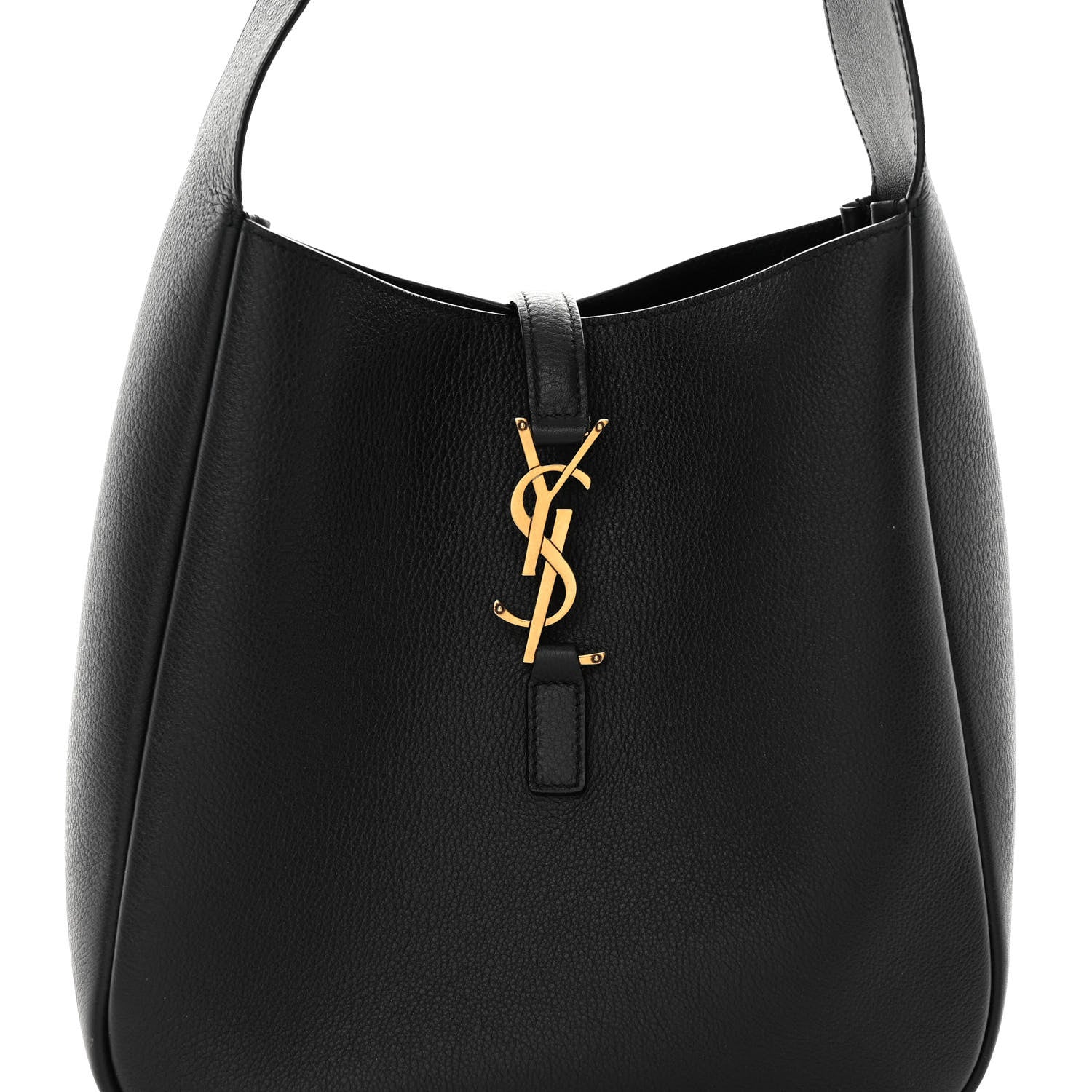 Saint Laurent Smooth Calfskin Small Le 5 A 7 Soft Hobo Black 7 of 9