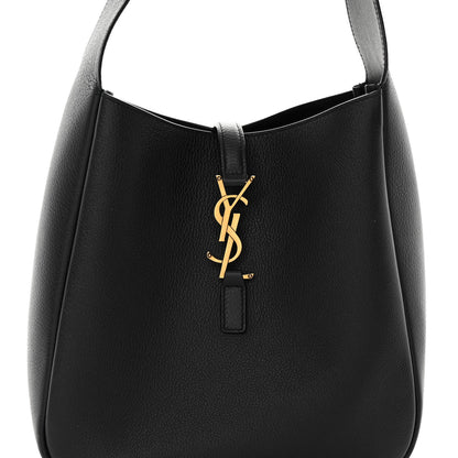 Saint Laurent Smooth Calfskin Small Le 5 A 7 Soft Hobo Black 7 of 9