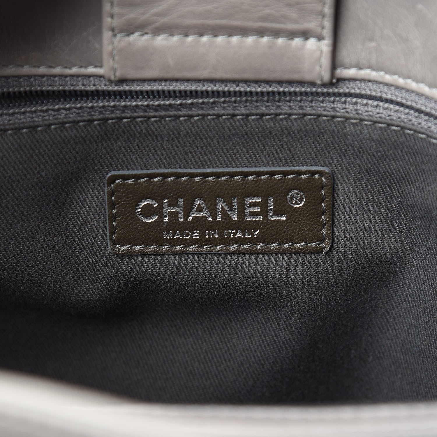 Chanel Glazed Calfskin Small New Portobello Grey 6 of 12