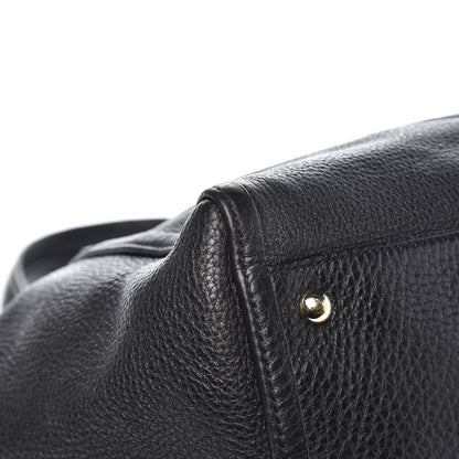 Gucci Pebbled Calfskin Medium Soho Shoulder Bag Black 10 of 14