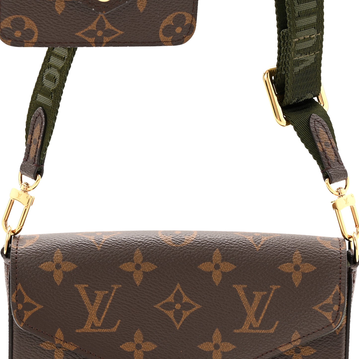 Monogram Felicie Strap & Go Kaki