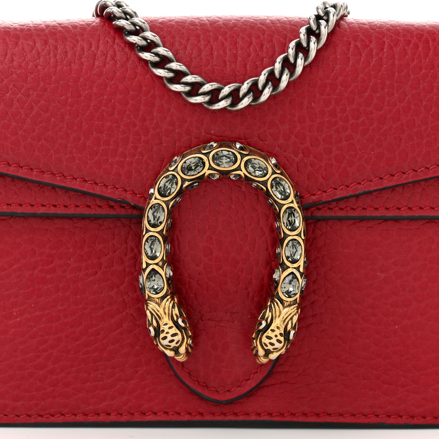Gucci Calfskin Super Mini Dionysus Shoulder Bag Hibiscus Red 7 of 11