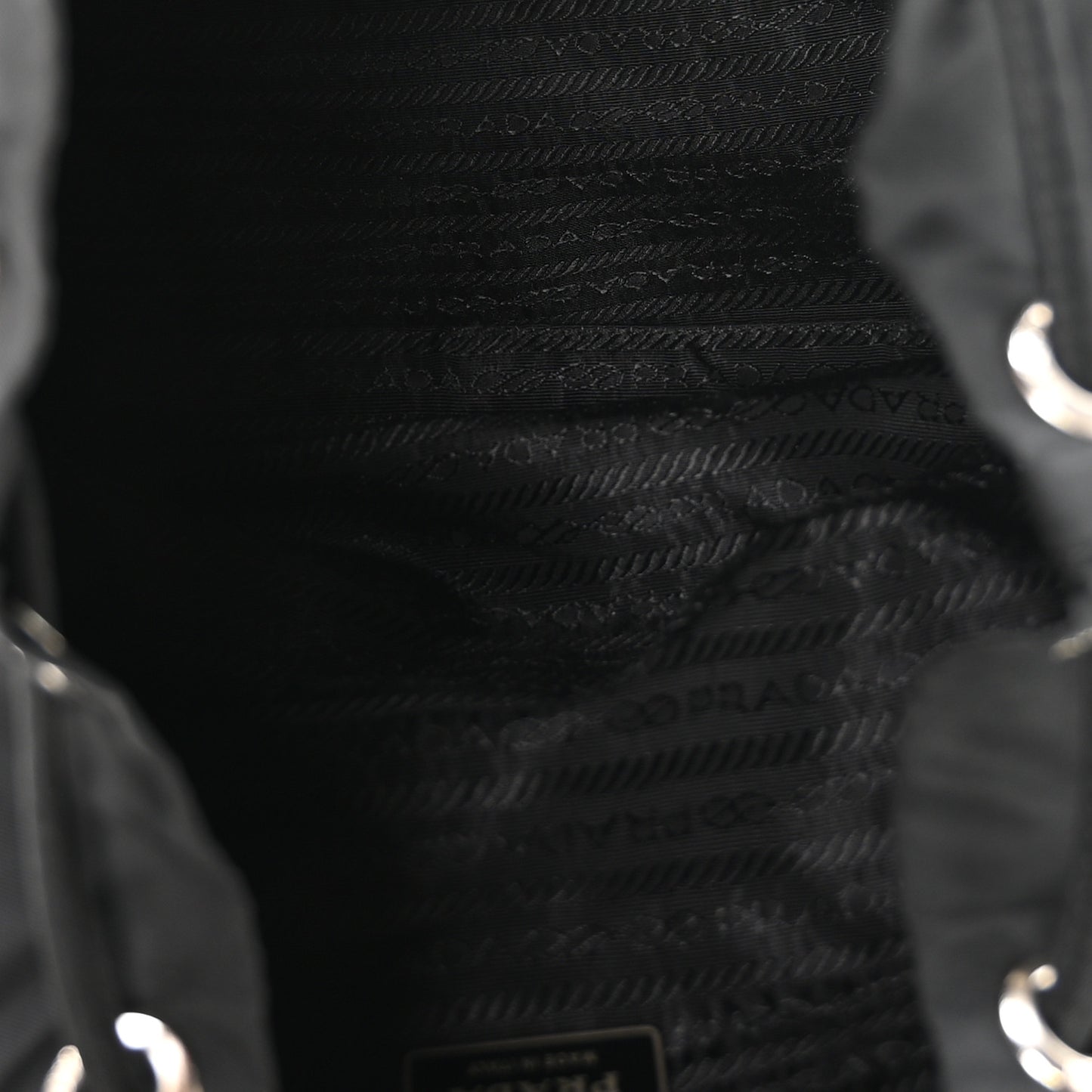 Tessuto Nylon Vela Cinch Backpack Black