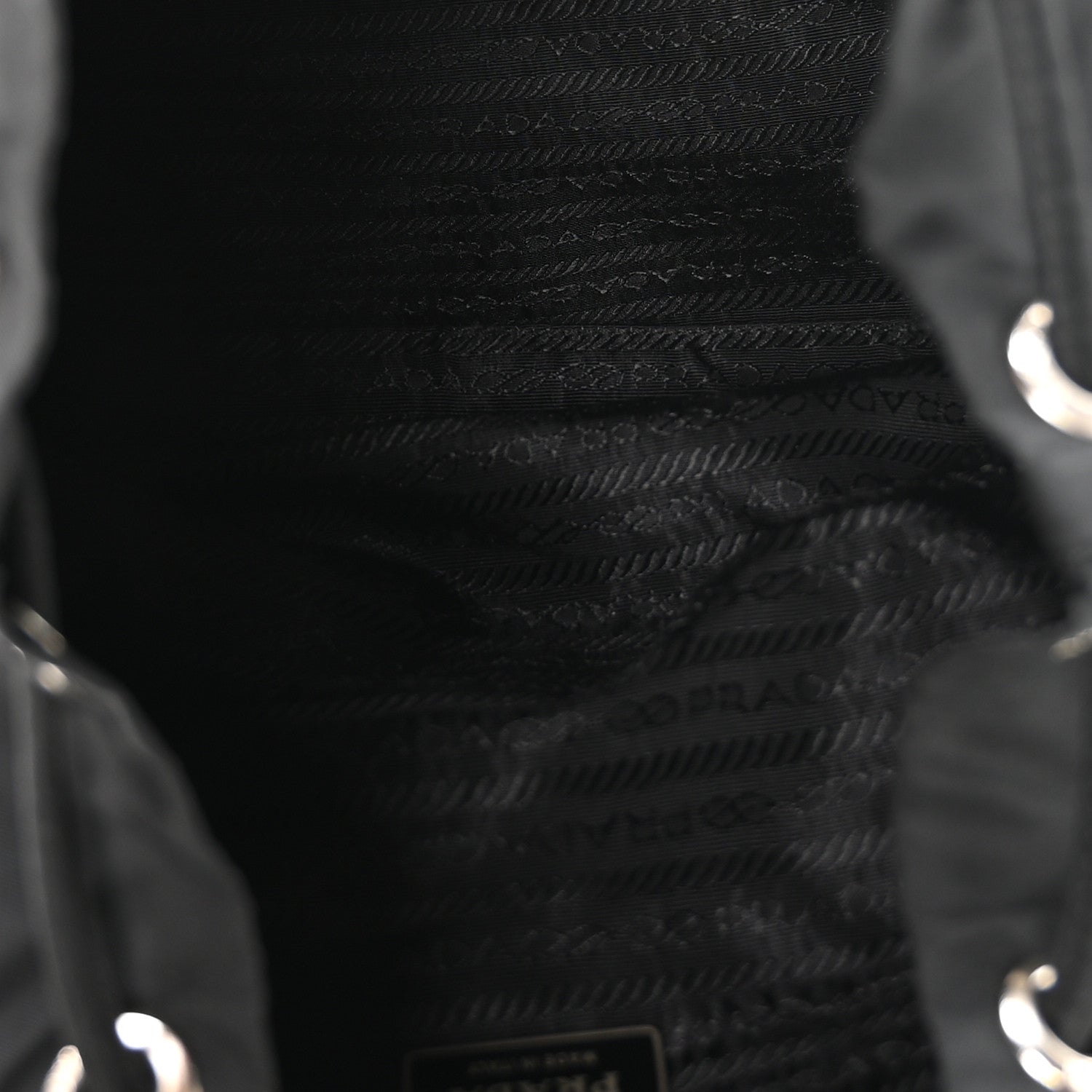 Prada Tessuto Nylon Vela Cinch Backpack Black 5 of 10