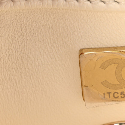 Chanel Caviar Quilted Extra Mini Coco Handle Flap White 7 of 12