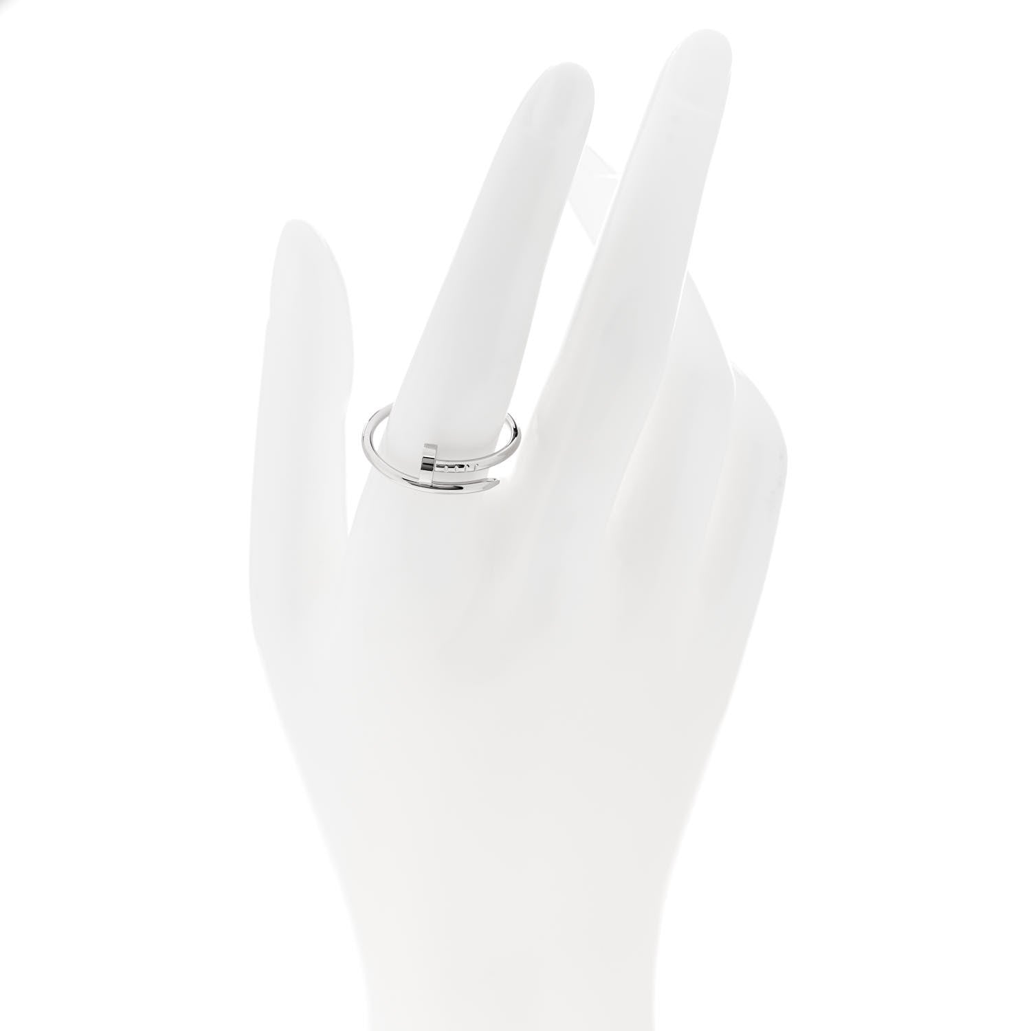 Cartier 18K White Gold Small Juste Un Clou Ring 60 9 2 of 6