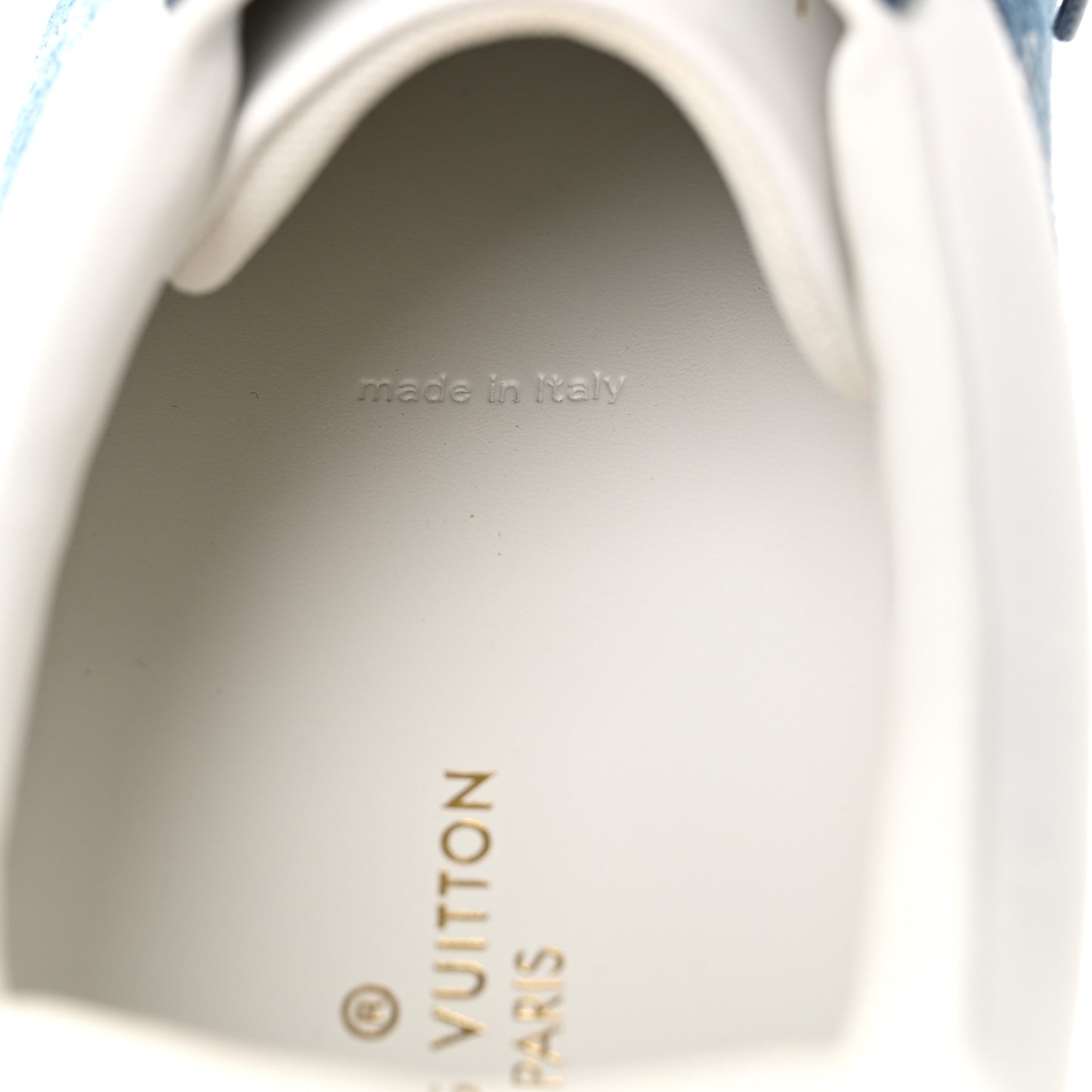 Denim Monogram Mens Luxembourg Sneakers 10 Bleu Jeans Blue