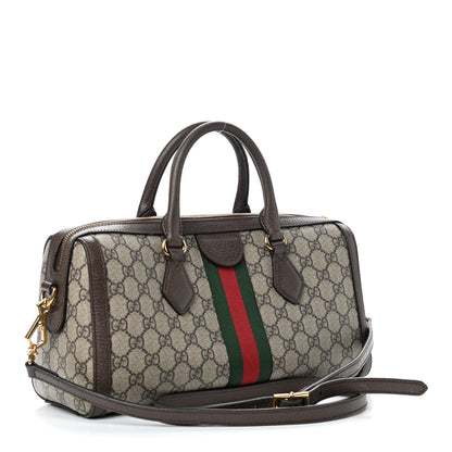 Gucci GG Supreme Monogram Web Medium Ophidia Boston Brown 3 of 12