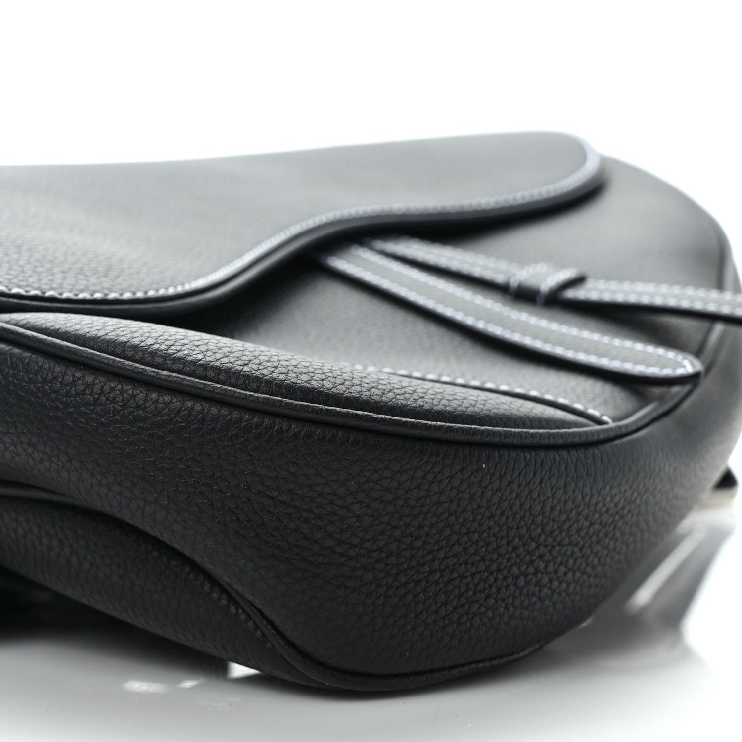 Christian Dior Calfskin Mens Saddle Bag Black 7 of 8