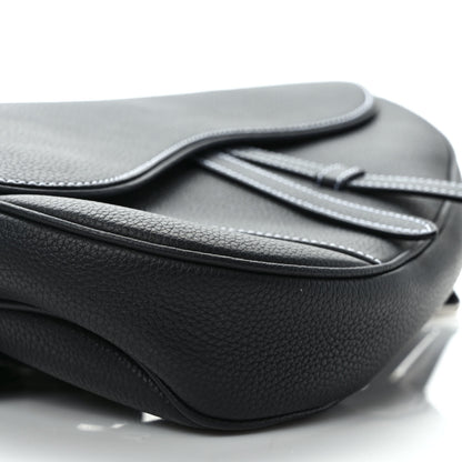 Christian Dior Calfskin Mens Saddle Bag Black 7 of 8