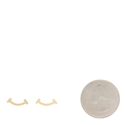 Tiffany 18K Yellow Gold T Smile Stud Earrings 2 of 5