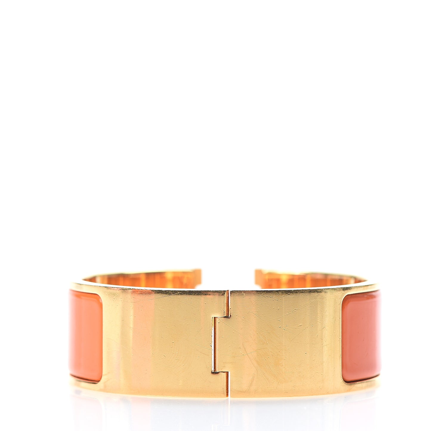 Enamel Wide Clic Clac H Bracelet PM Orange