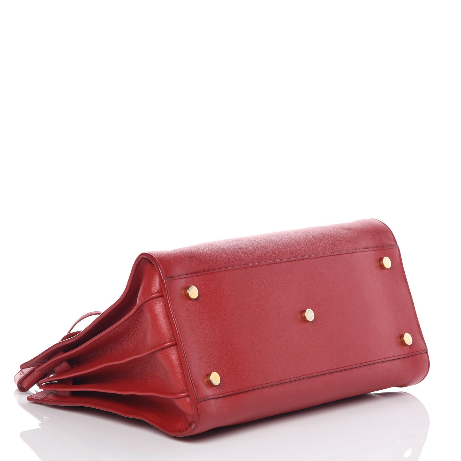Saint Laurent Calfskin Small Sac De Jour Lipstick Red 4 of 14