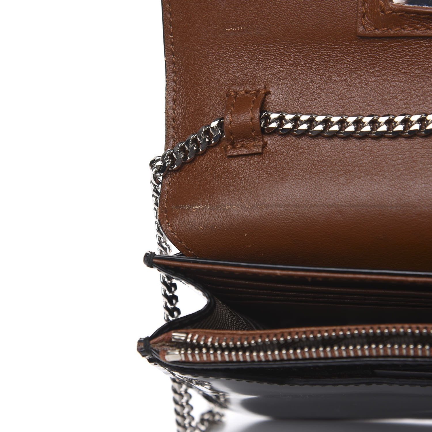 Proenza Schouler Patent PS11 Chain Wallet Black 9 of 10