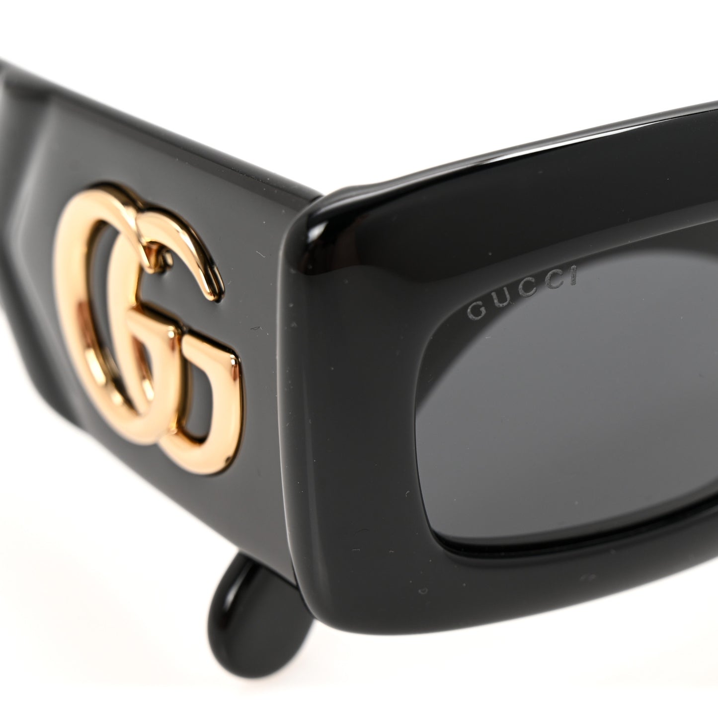 Acetate Rectangular Sunglasses GG0811S Black