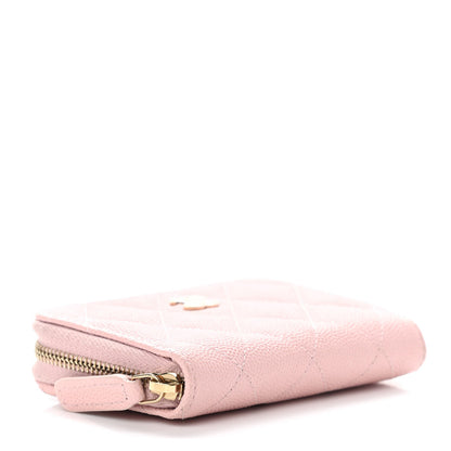 Chanel Caviar Quilted Zip Coin Purse Light Pink 4 of 9