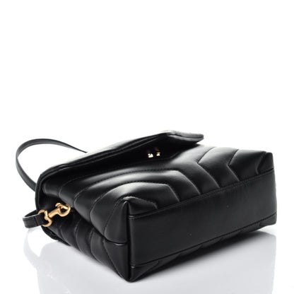 Saint Laurent Calfskin Y Quilted Monogram Toy Loulou Crossbody Bag Black 4 of 8