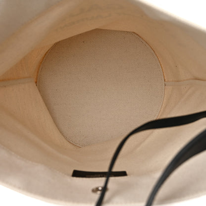 Saint Laurent Linen Calfskin Rive Gauche Bucket Bag Greggio Natural 5 of 10