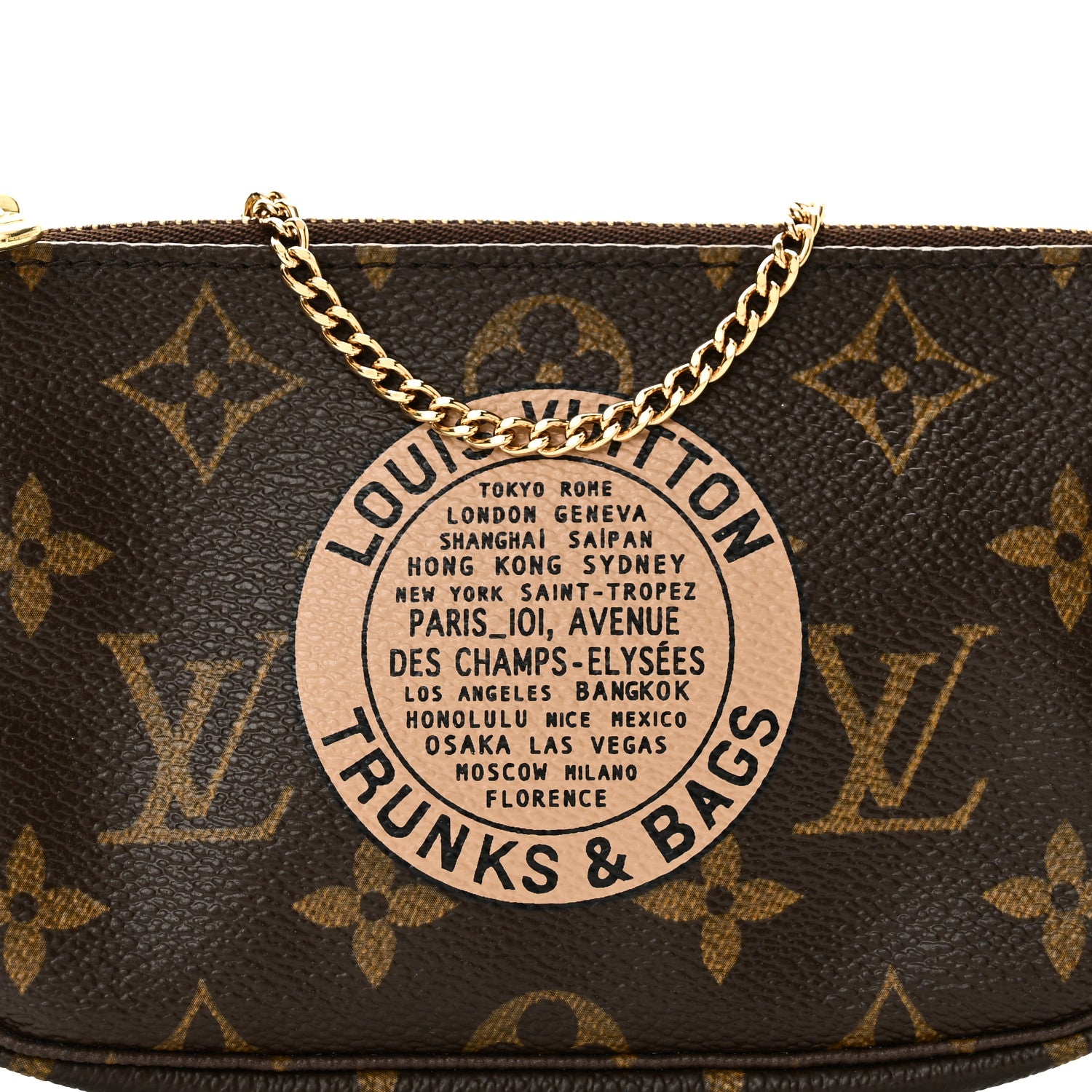 Louis Vuitton Monogram Complice Trunks and Bags Mini Pochette Accessories Beige 8 of 10