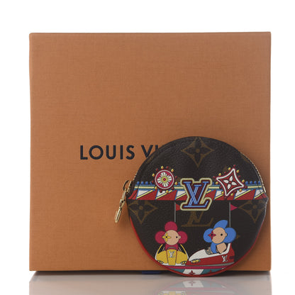 Louis Vuitton Monogram 2020 Christmas Animation Bumper Cars Round Coin Purse Coquelicot 8 of 8